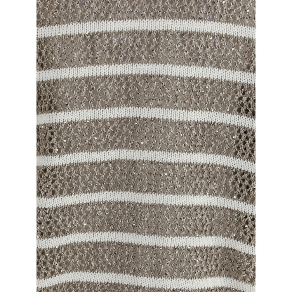 Open knit design Cardigan with sequins