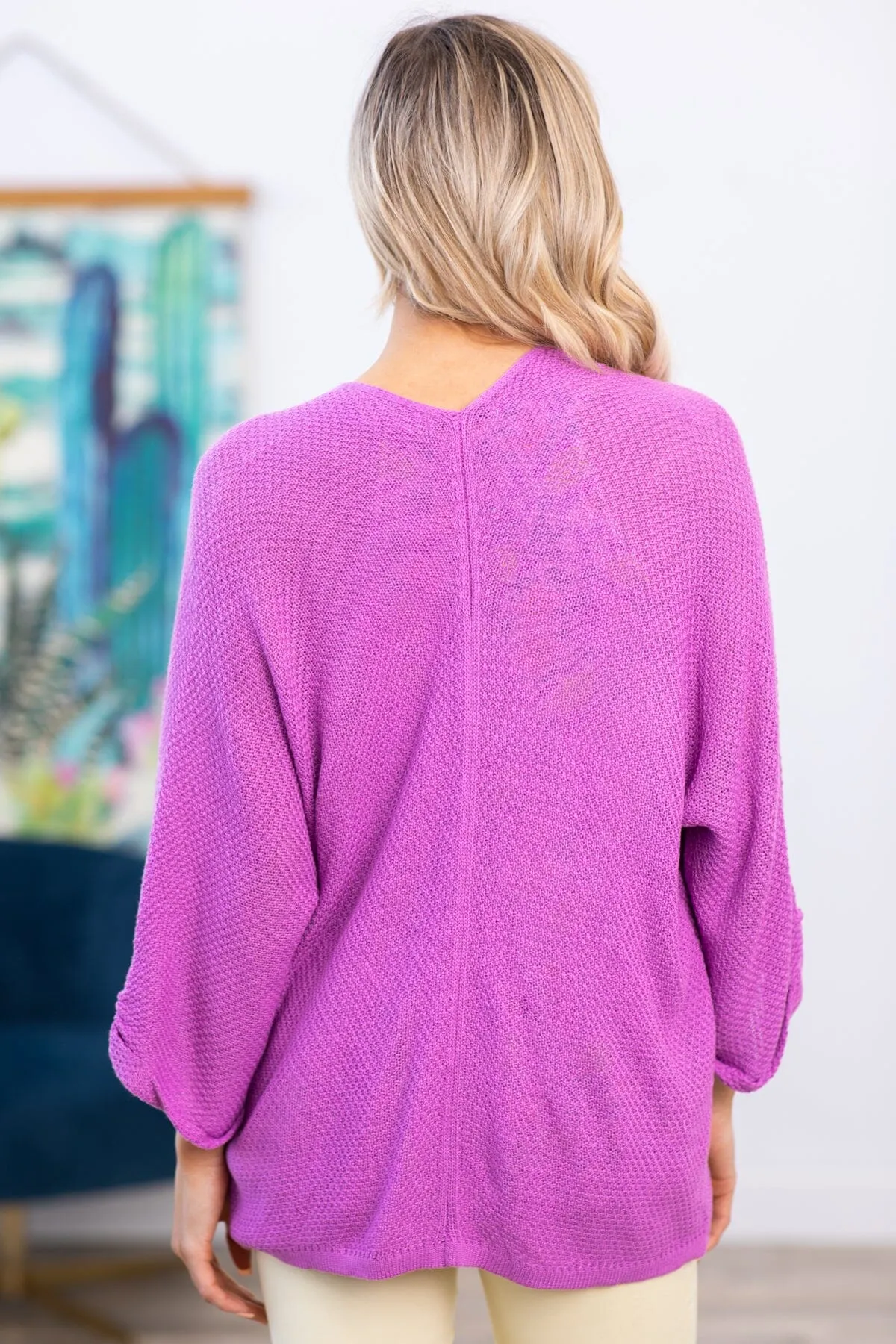 Orchid Dolman Sleeve Cardigan