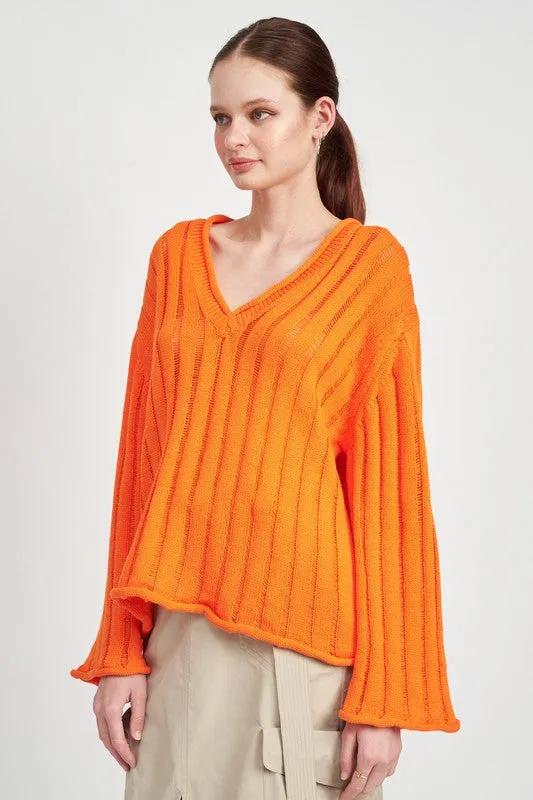 Oversized Orange Sweater