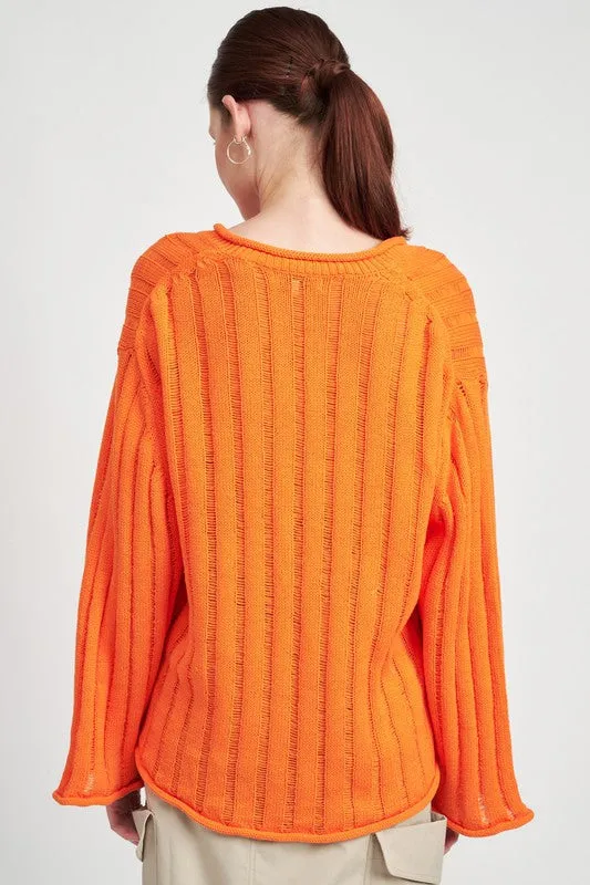 Oversized Orange Sweater