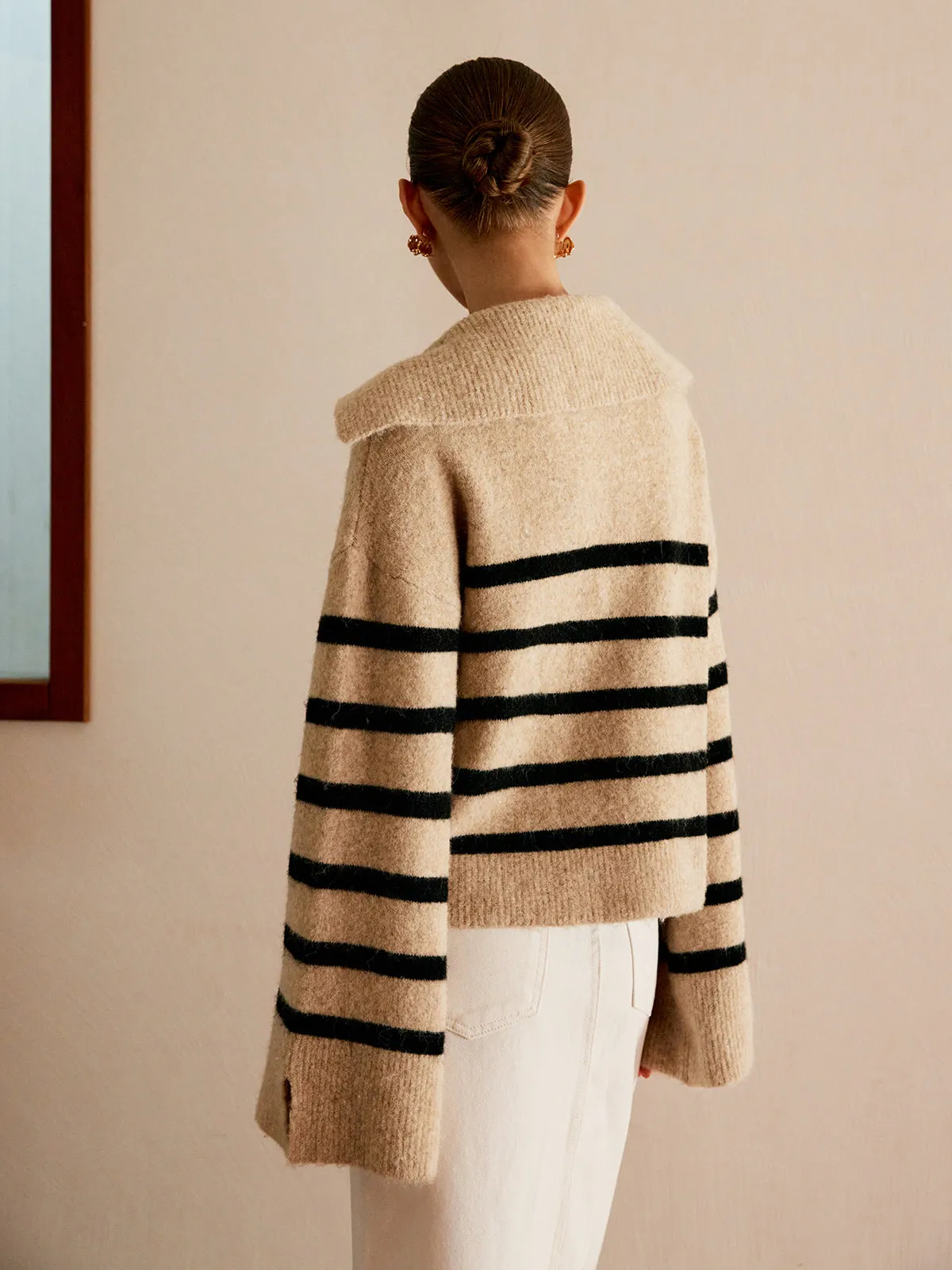Oversized Striped Pullover Sweater