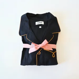 P. Le Moult Pajama Set - Black Herringbone