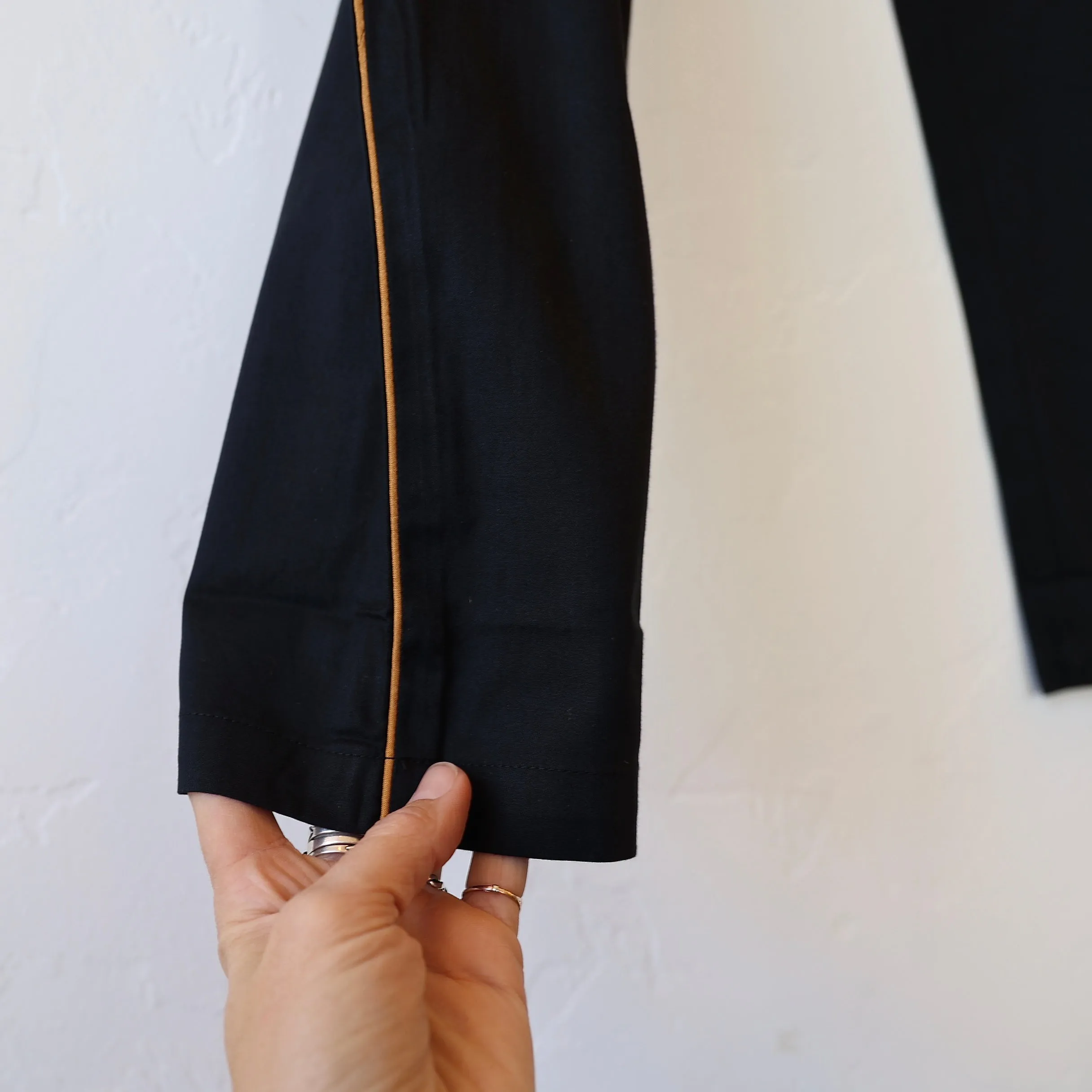 P. Le Moult Pajama Set - Black Herringbone