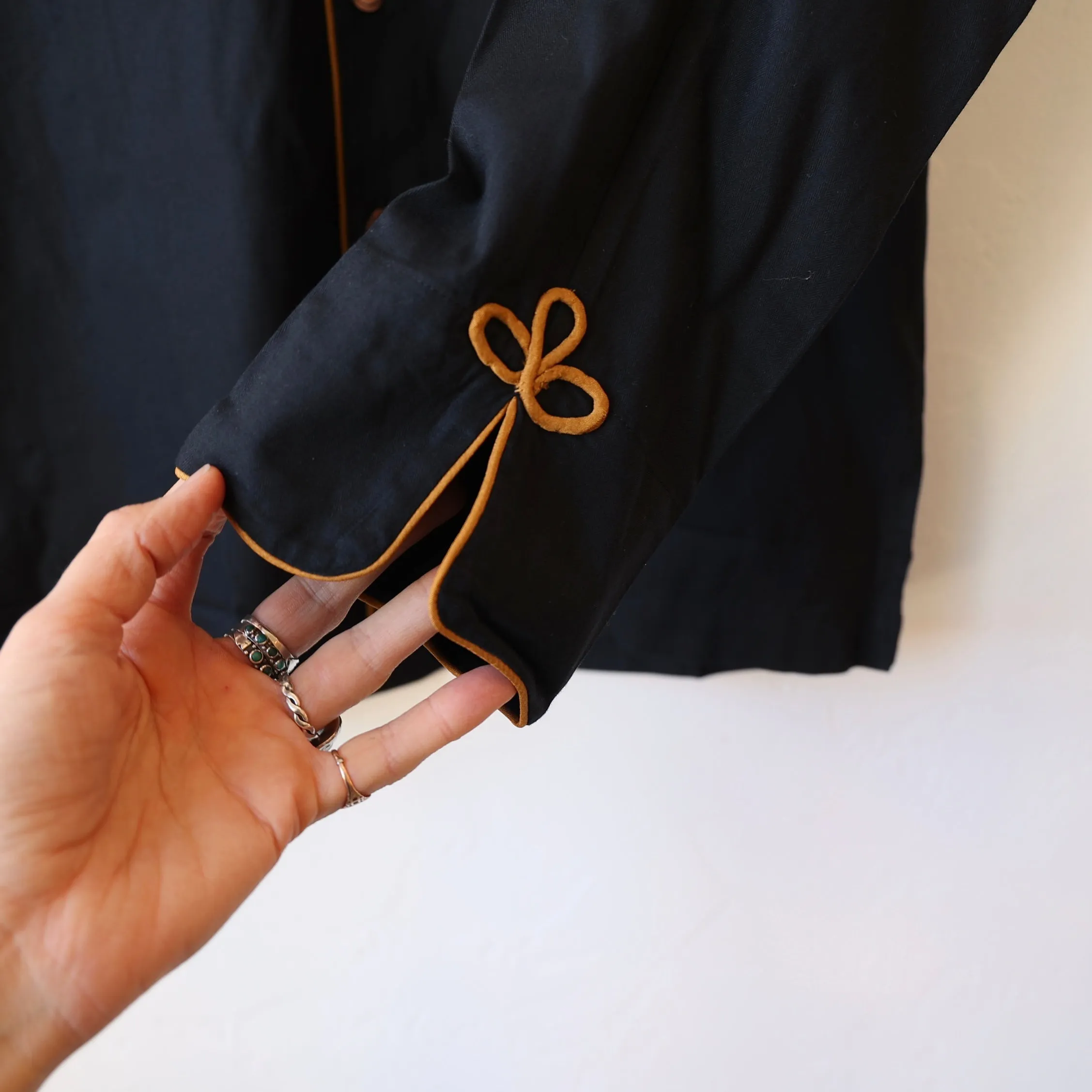 P. Le Moult Pajama Set - Black Herringbone