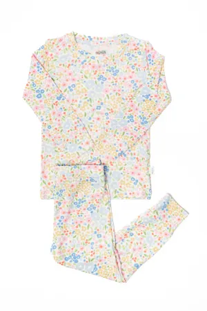 Pajama Set 2 Piece - Multi-colored Flower