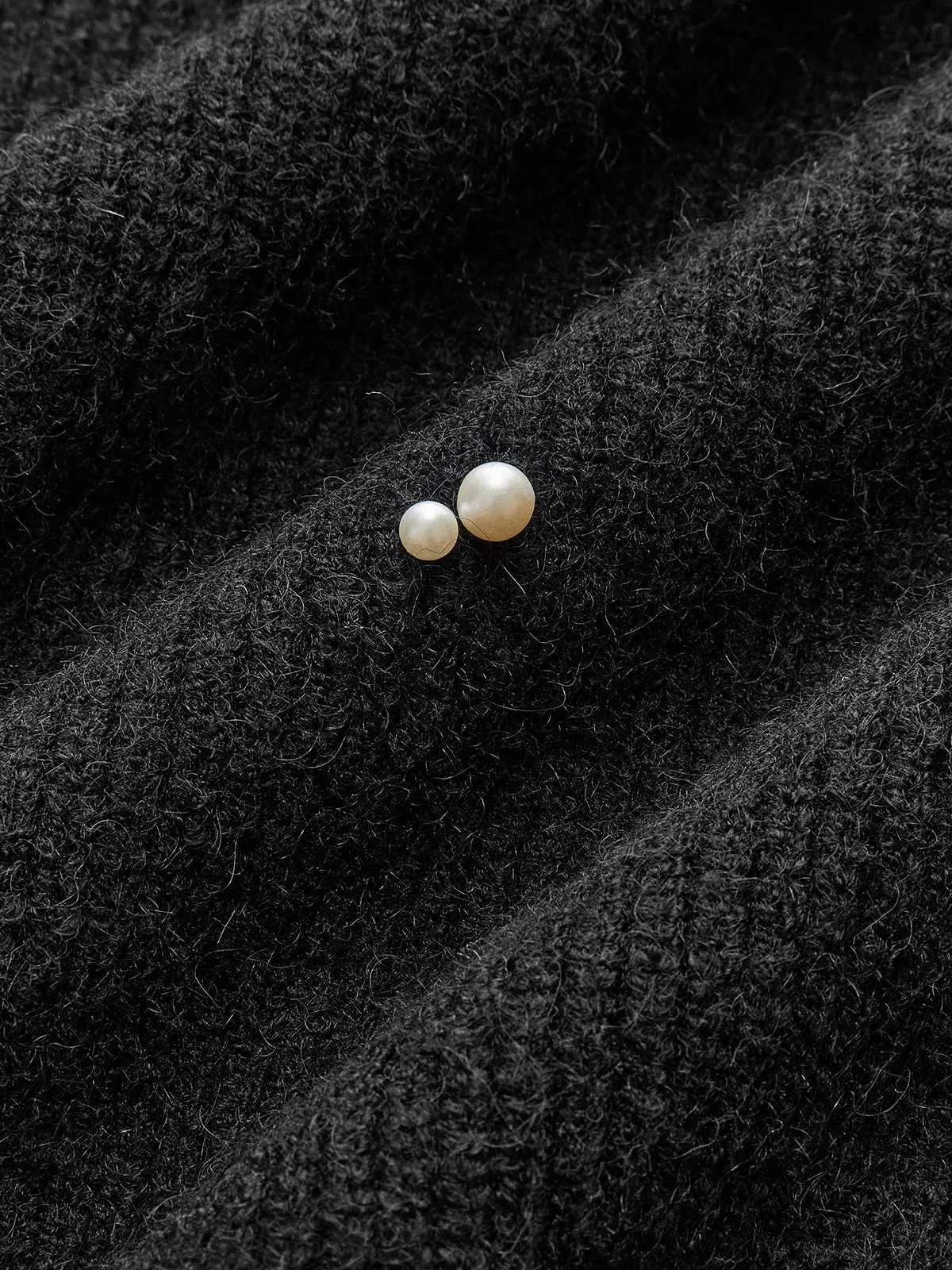 Pearl Beaded Cinched Sweater