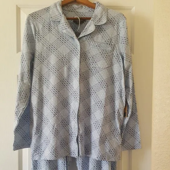 PENDLETON Sleepwear Pajamas Set Top Bottom PJ Button Top Size Large