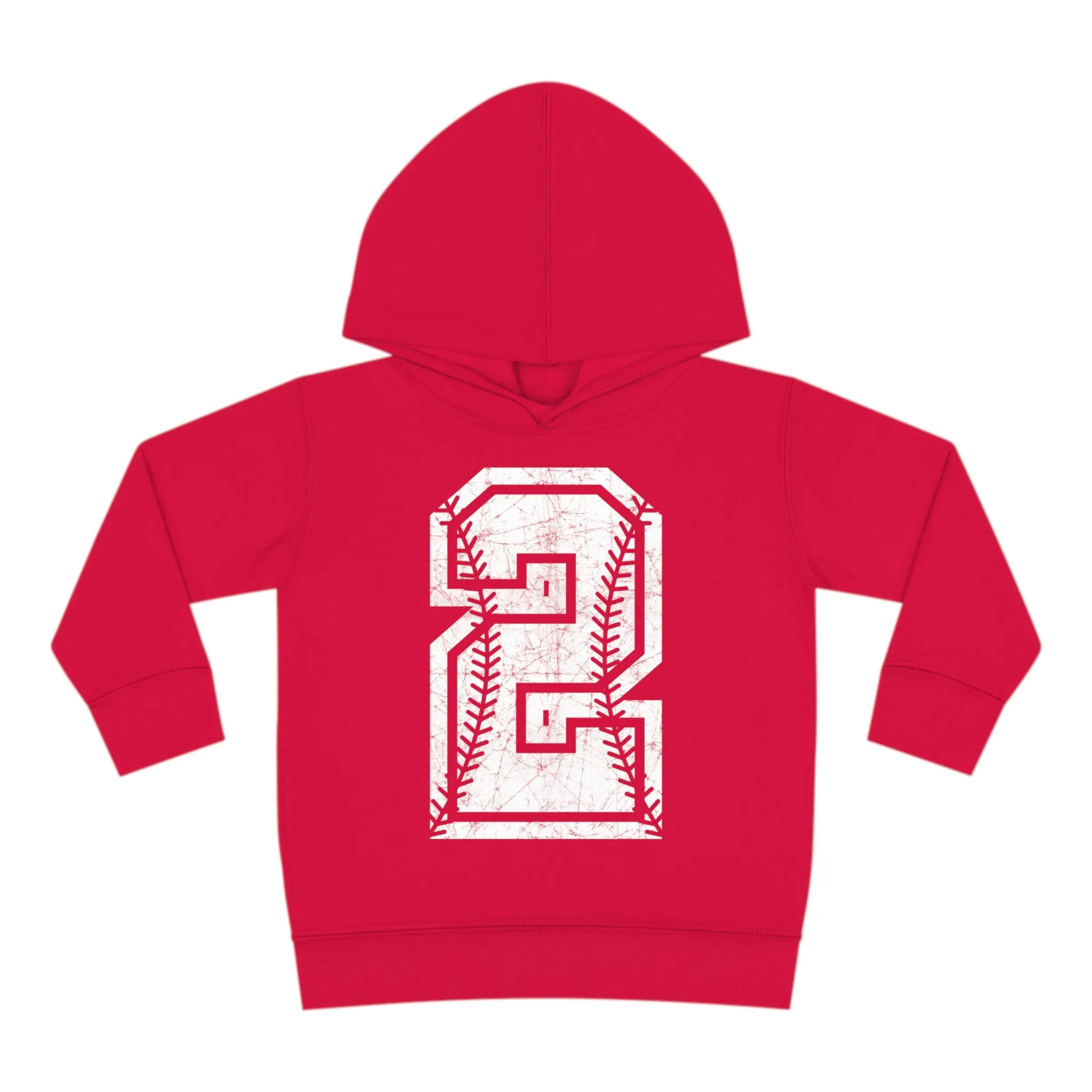 PERSONALIZED - Braves Baseball Number Toddler Pullover Fleece Hoodie