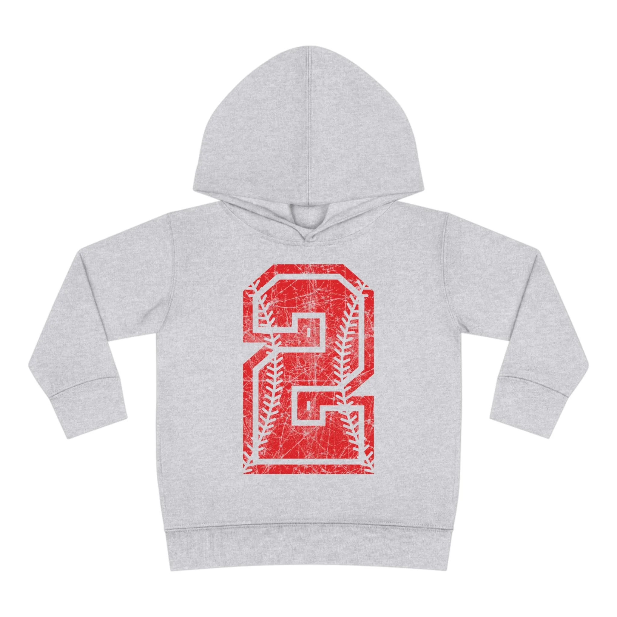 PERSONALIZED - Braves Baseball Number Toddler Pullover Fleece Hoodie