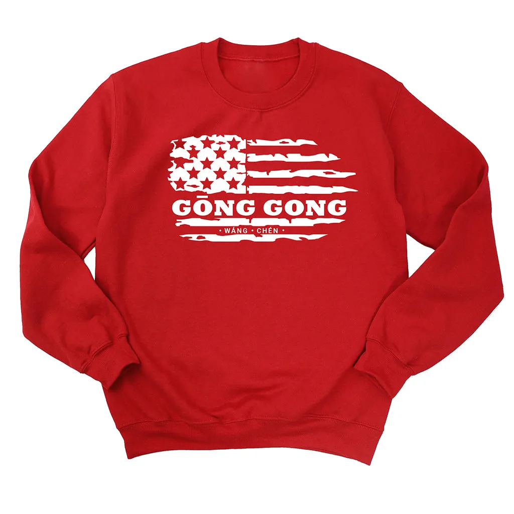 Personalized Grandpa Sweatshirt - FLAG & Grandkids Names, Shirt for Grandpa, Grandpa's Birthday, Father's Day gift from grandkids with names