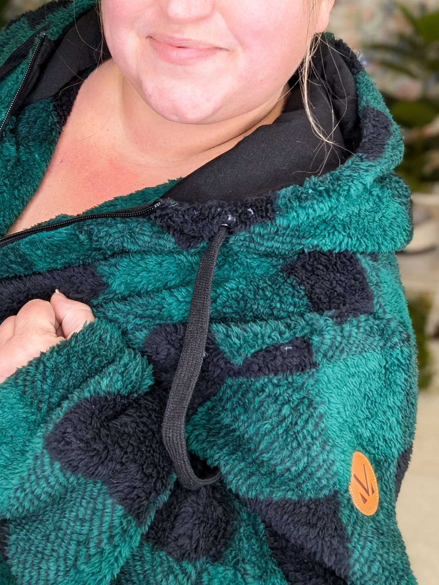 PHC Evergreen Plaid Sherpa Fleece Full zip Hoodie