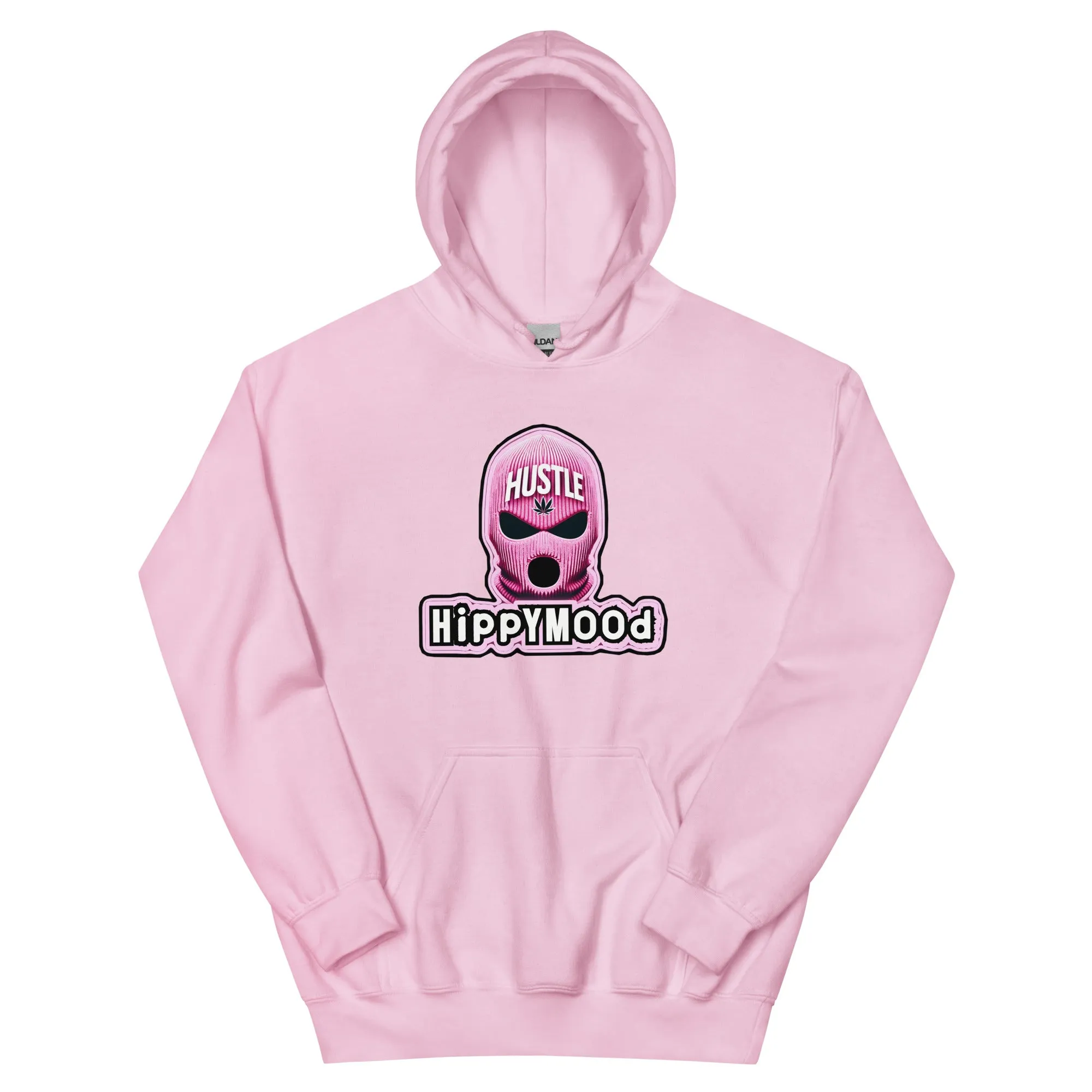 Pink Canna Ski Mask Pullover Hoodie