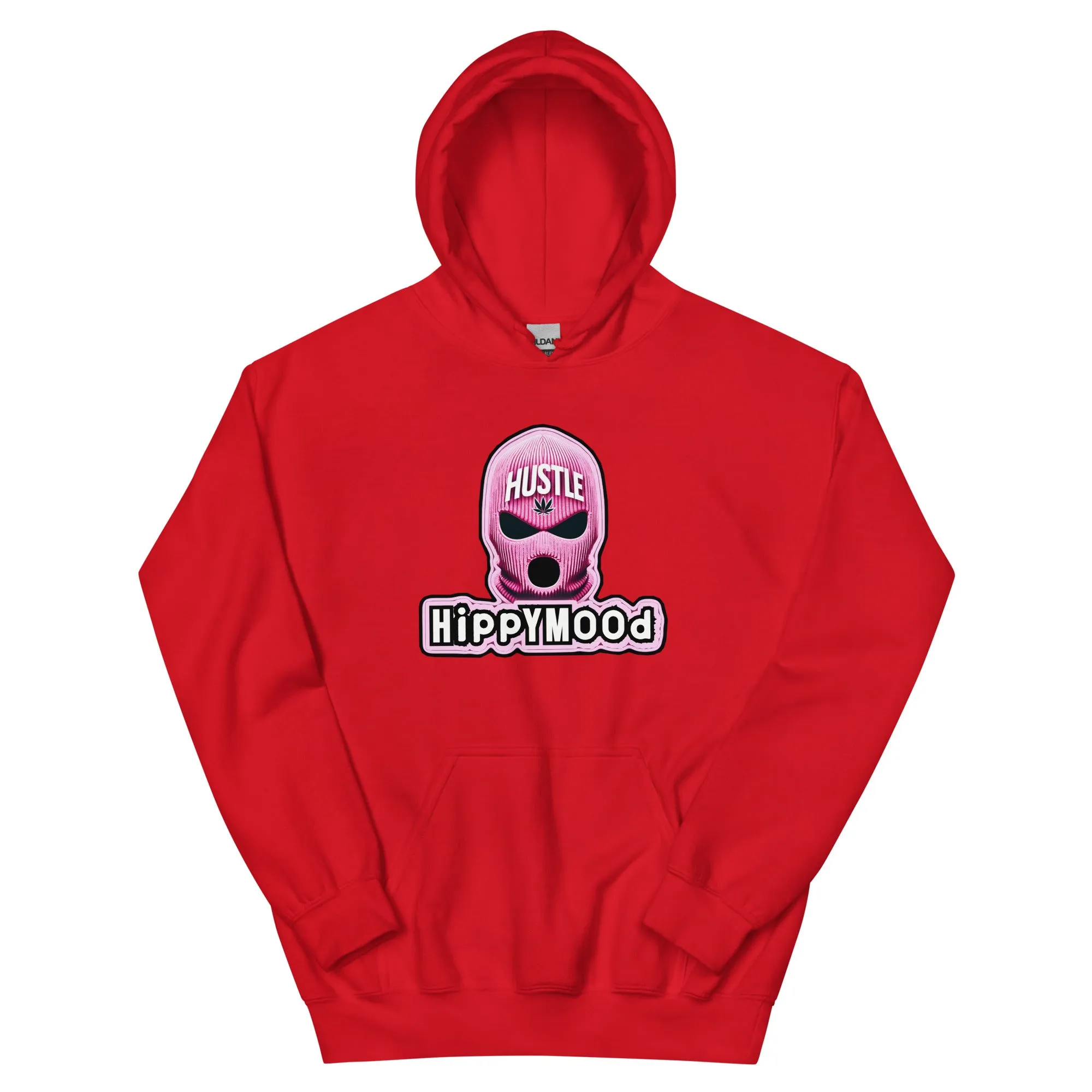 Pink Canna Ski Mask Pullover Hoodie