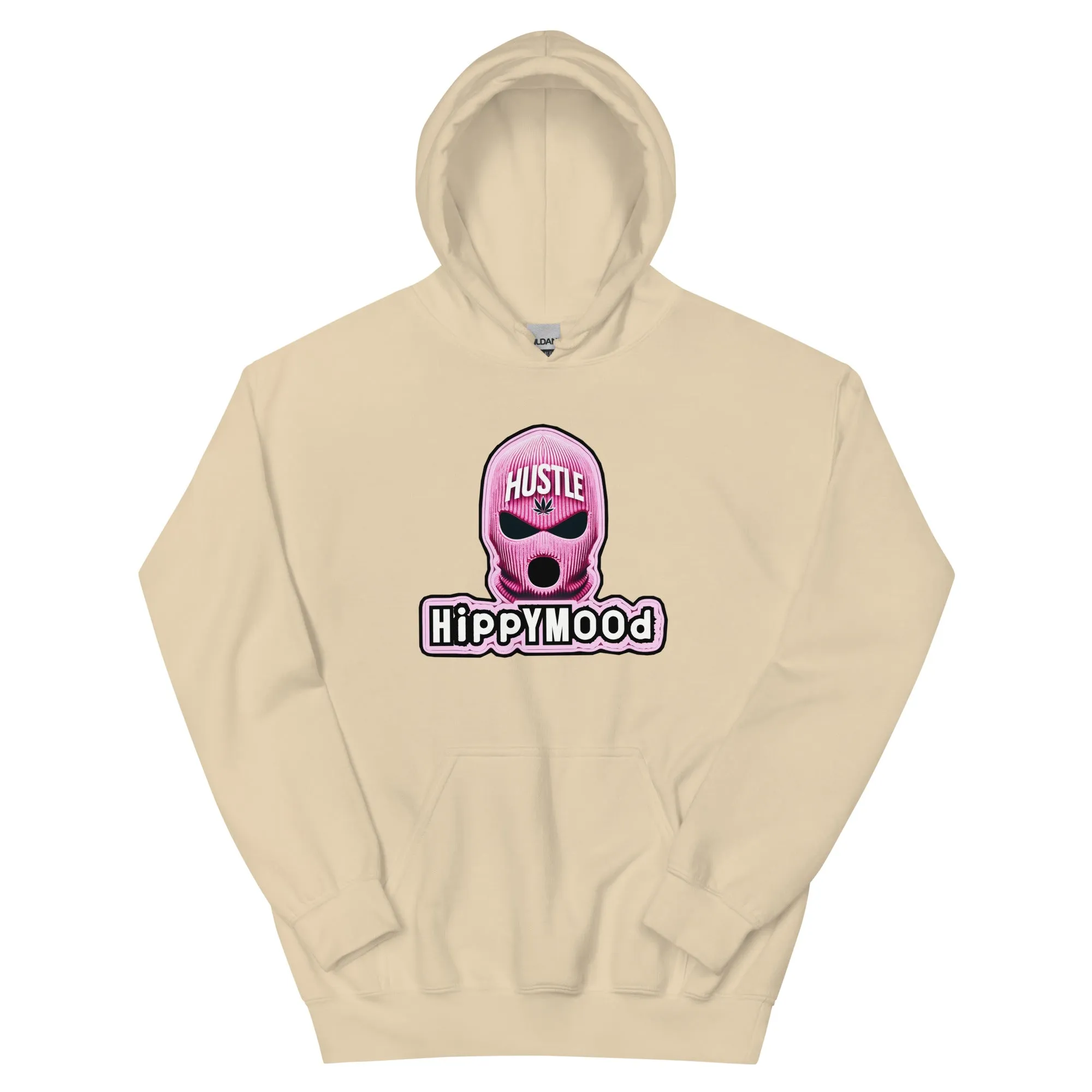 Pink Canna Ski Mask Pullover Hoodie