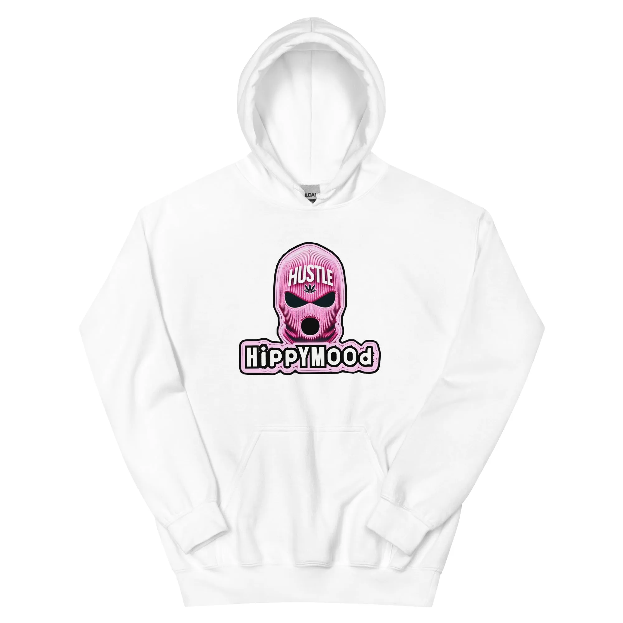 Pink Canna Ski Mask Pullover Hoodie