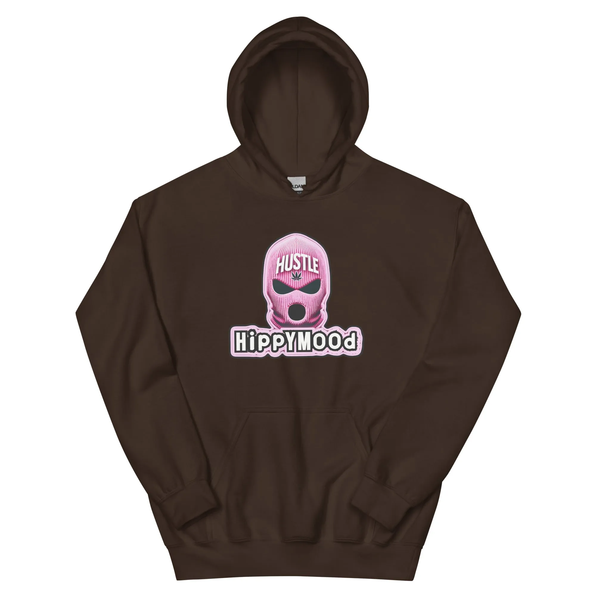 Pink Canna Ski Mask Pullover Hoodie