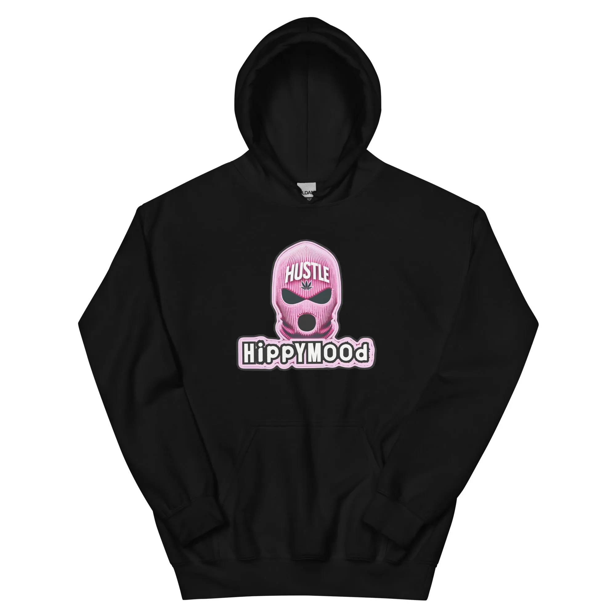 Pink Canna Ski Mask Pullover Hoodie