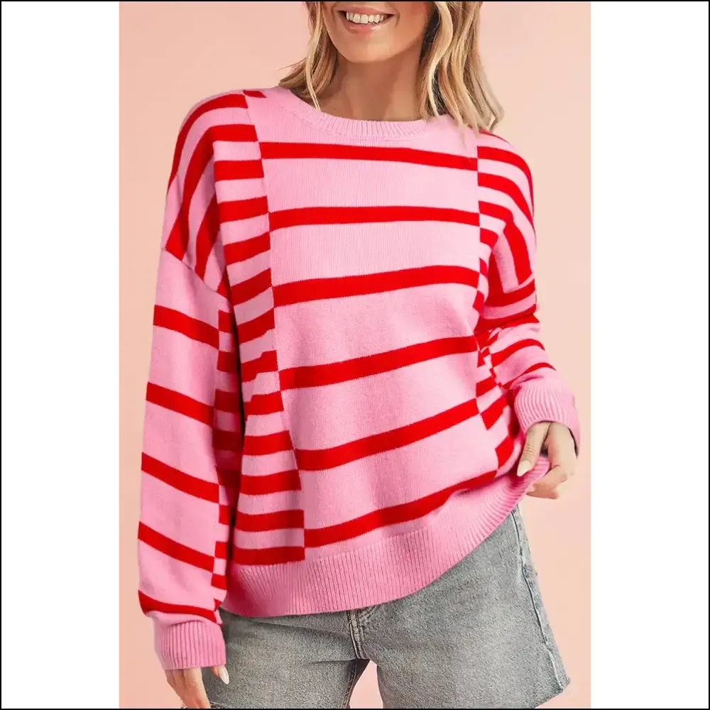 Playful Pink Striped Sweater: Hug , not Therapy 💖 Needful Things