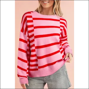 Playful Pink Striped Sweater: Hug , not Therapy 💖 Needful Things