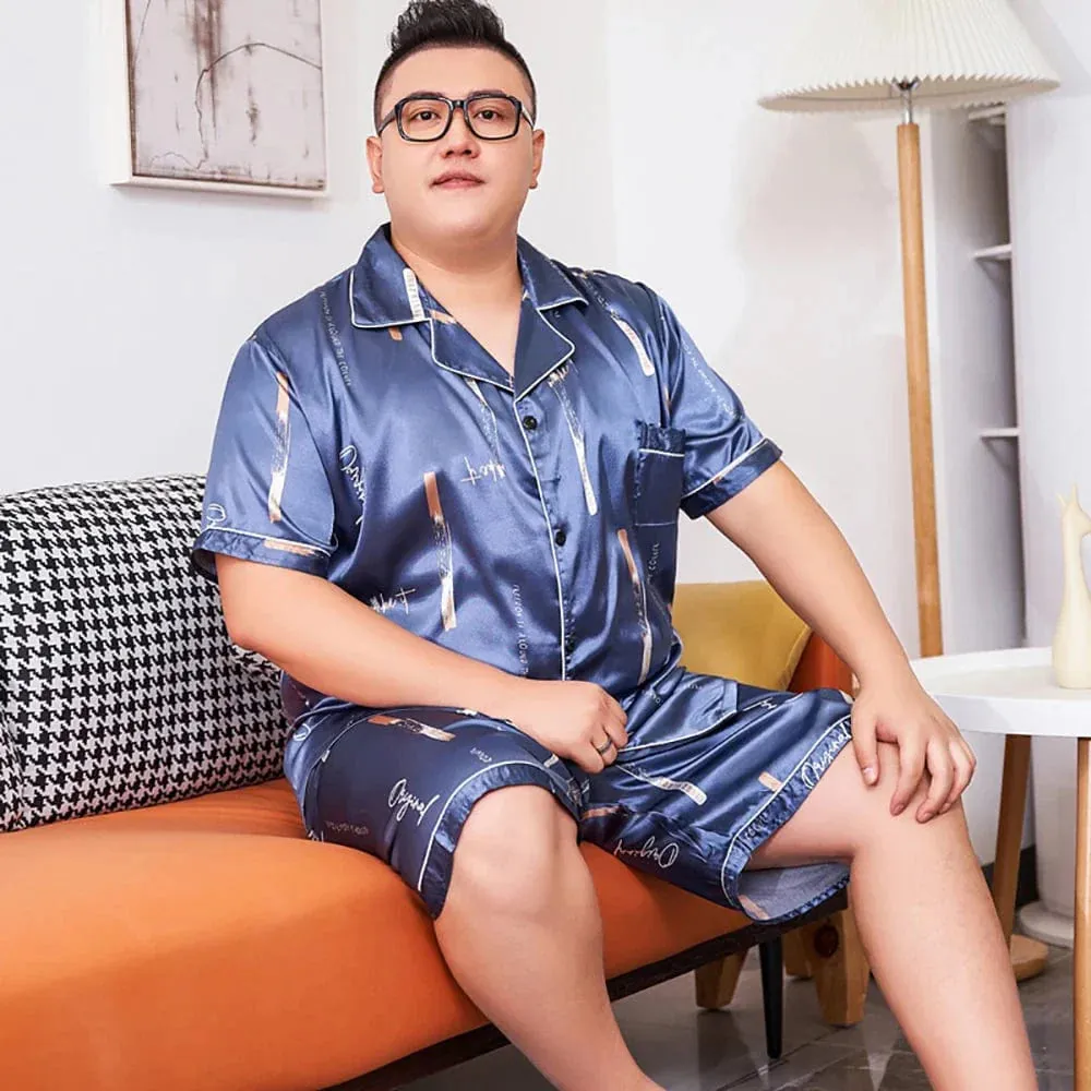 Plus Size Mens Satin Pajamas