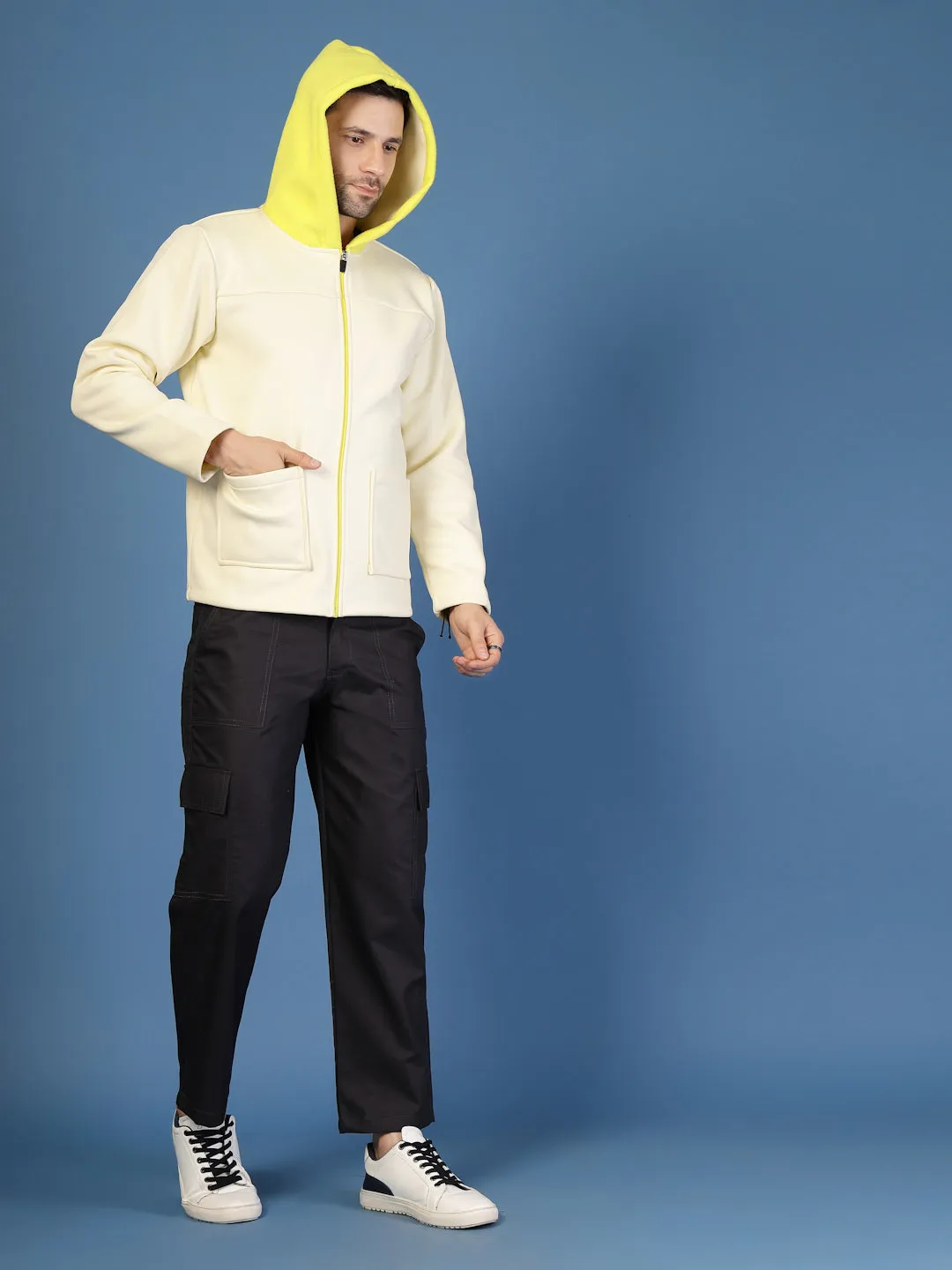 Polar Fleece Zipper Hooded Jacket