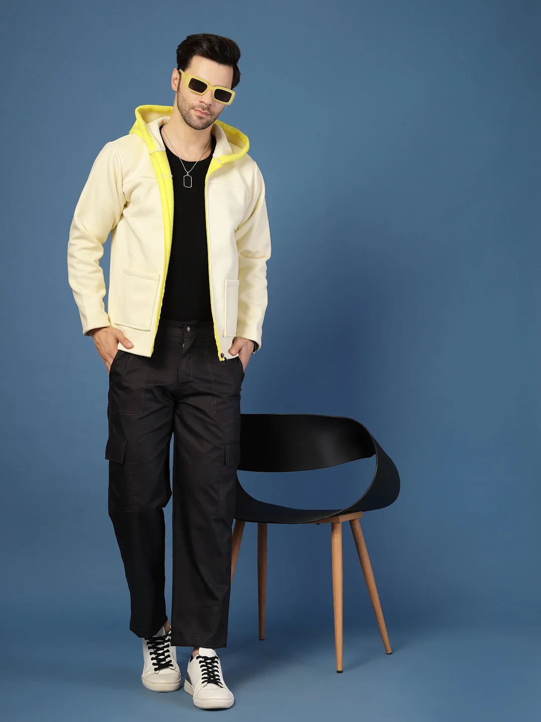 Polar Fleece Zipper Hooded Jacket