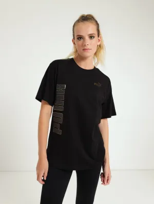 Power Logo Love Colorblock Tee - Black