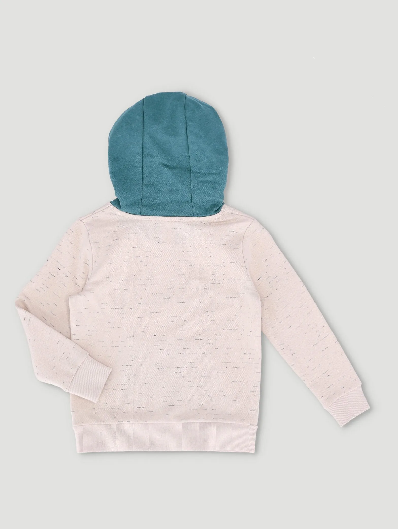 Pre-Boys Colorblock Kanga Hoody - Cream/Blue