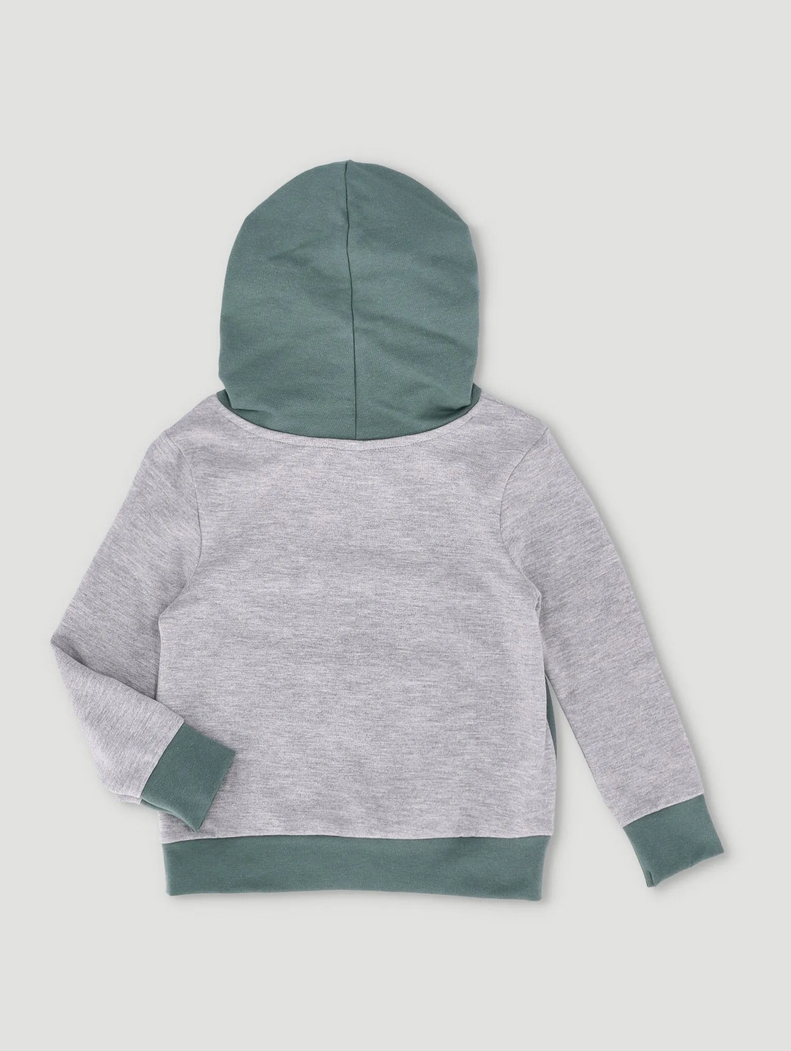 Pre-Boys Colorblock Pocket Fleece Hoody - Dark Green