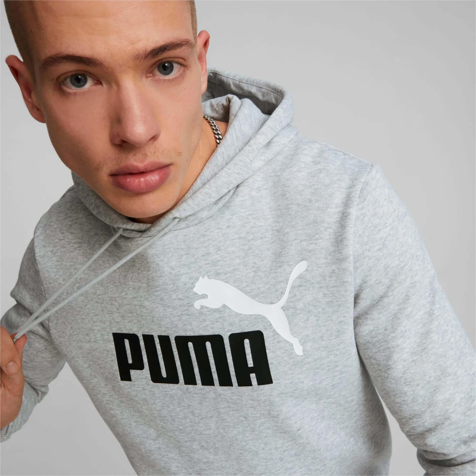 PUMA MENS HOODIE ESSENTIALS   TWO TONE BIG LOGO