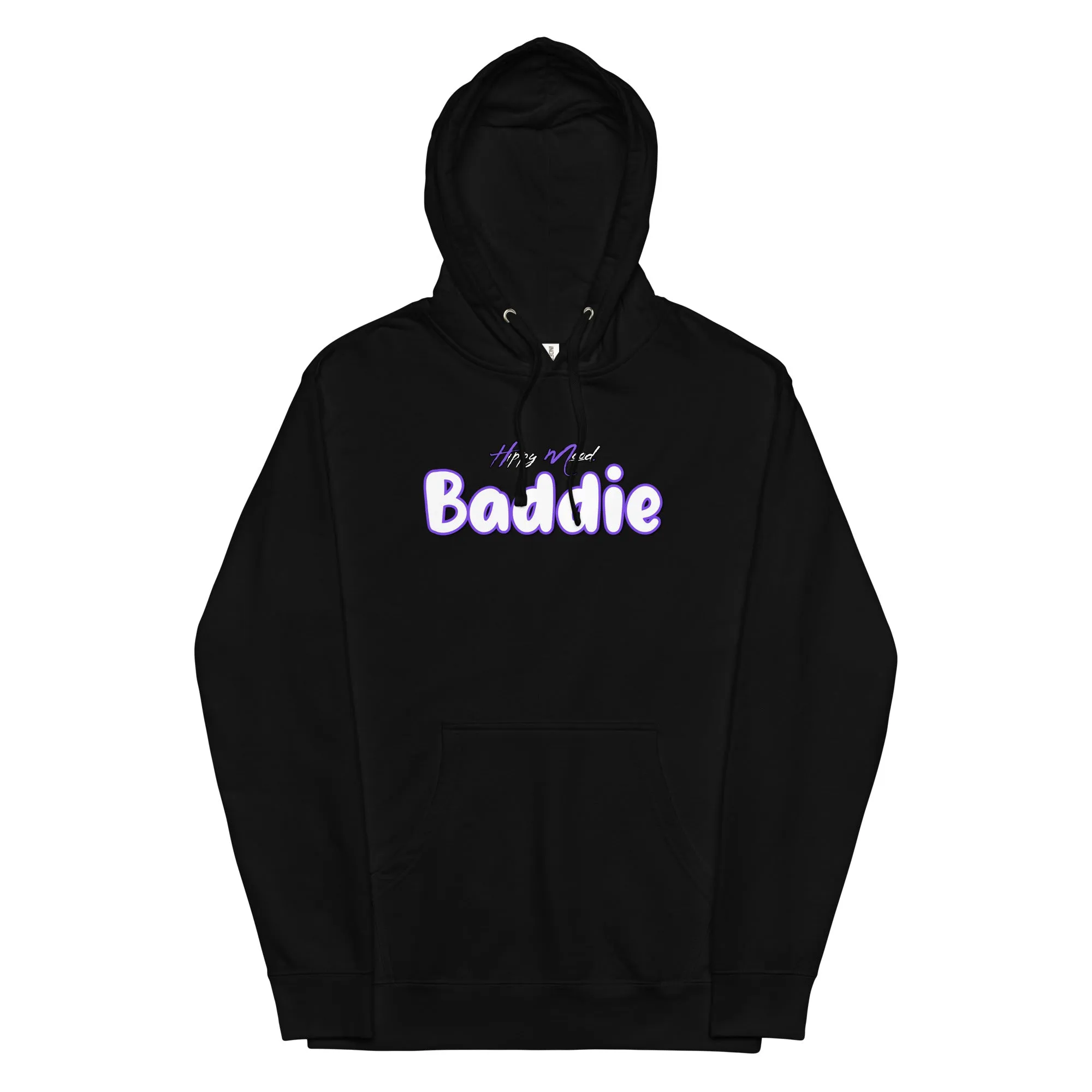 Purple Baddie Print Pullover Hoodie