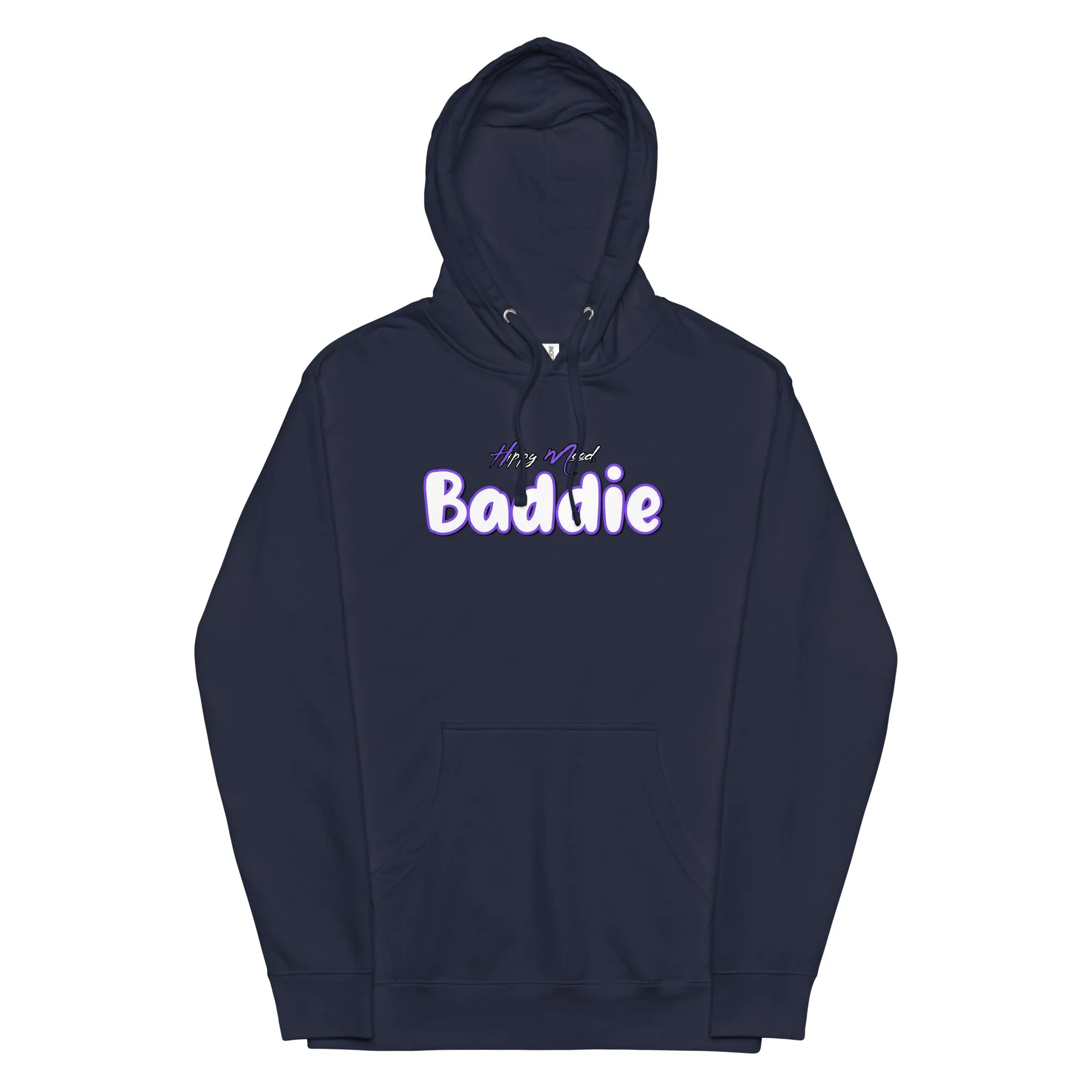 Purple Baddie Print Pullover Hoodie