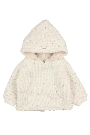 "Moby" Grey Marl Sherpa Lined Hoodie