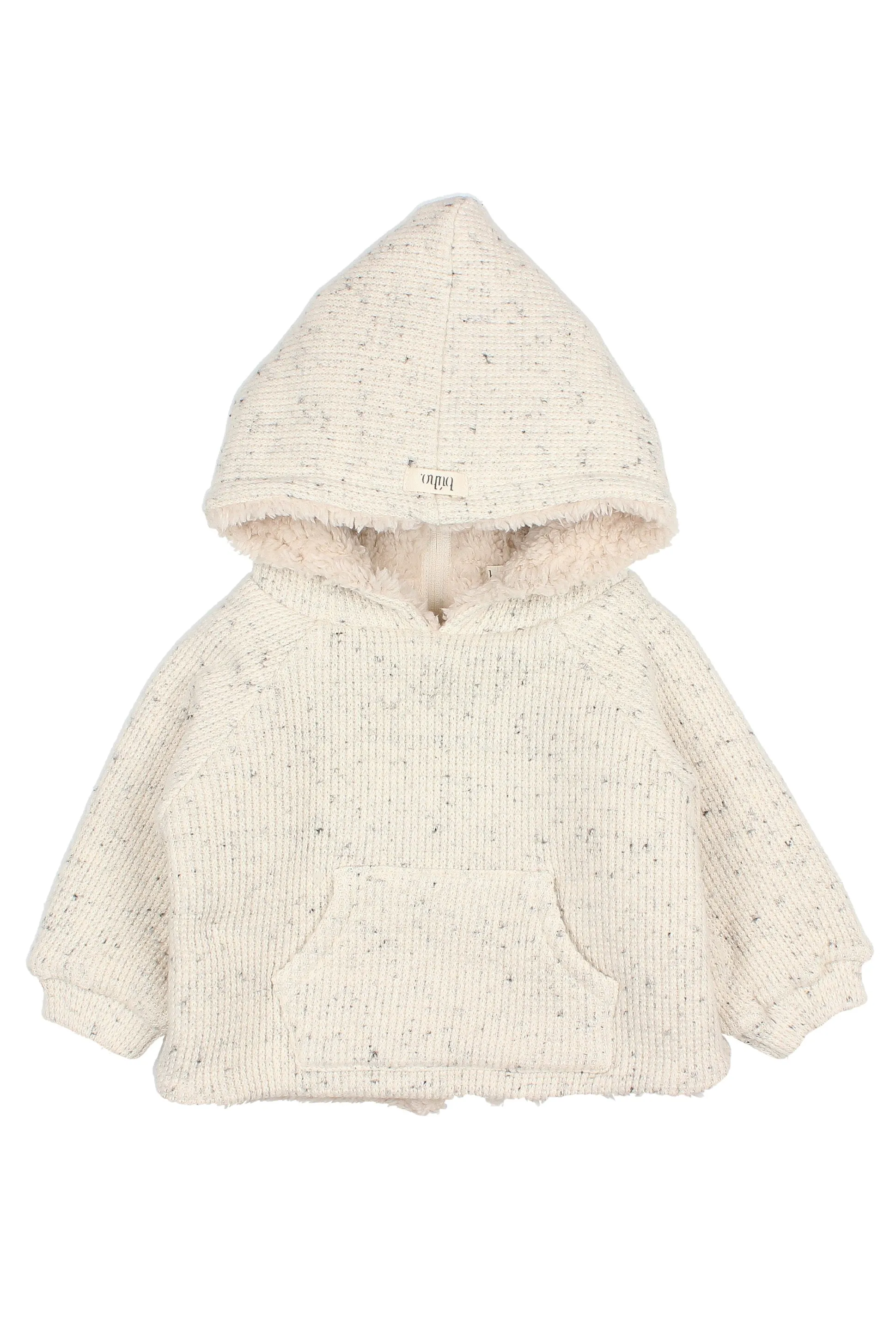 "Moby" Grey Marl Sherpa Lined Hoodie