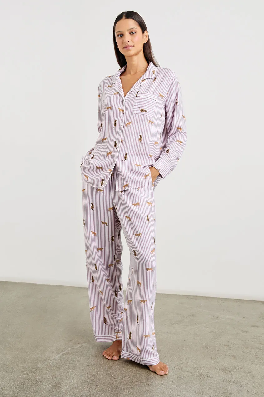 Rails - Luna Pajama Set - Rose Stripe Cats