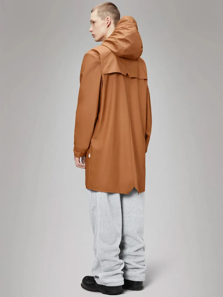 Rains Long Jacket in Rust