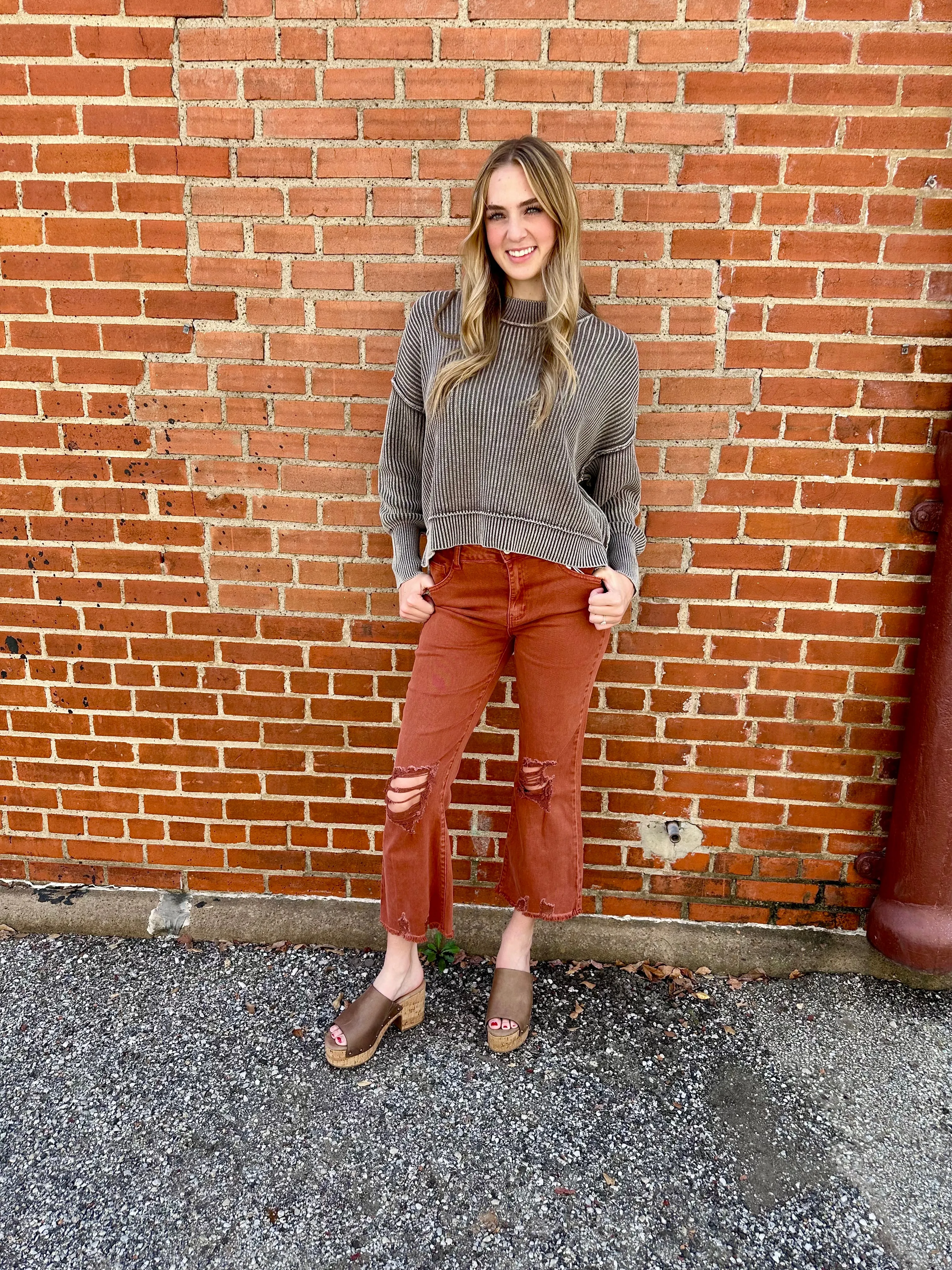Ready to Chill Ribbed Sweater: Mocha