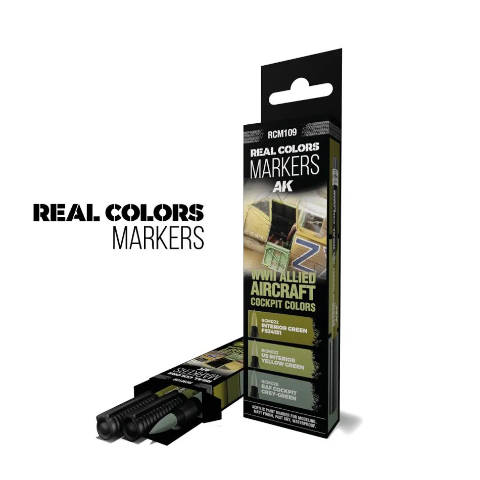Real Colors Markers - Set 3 Wwii Allied Aircraft Cockpit