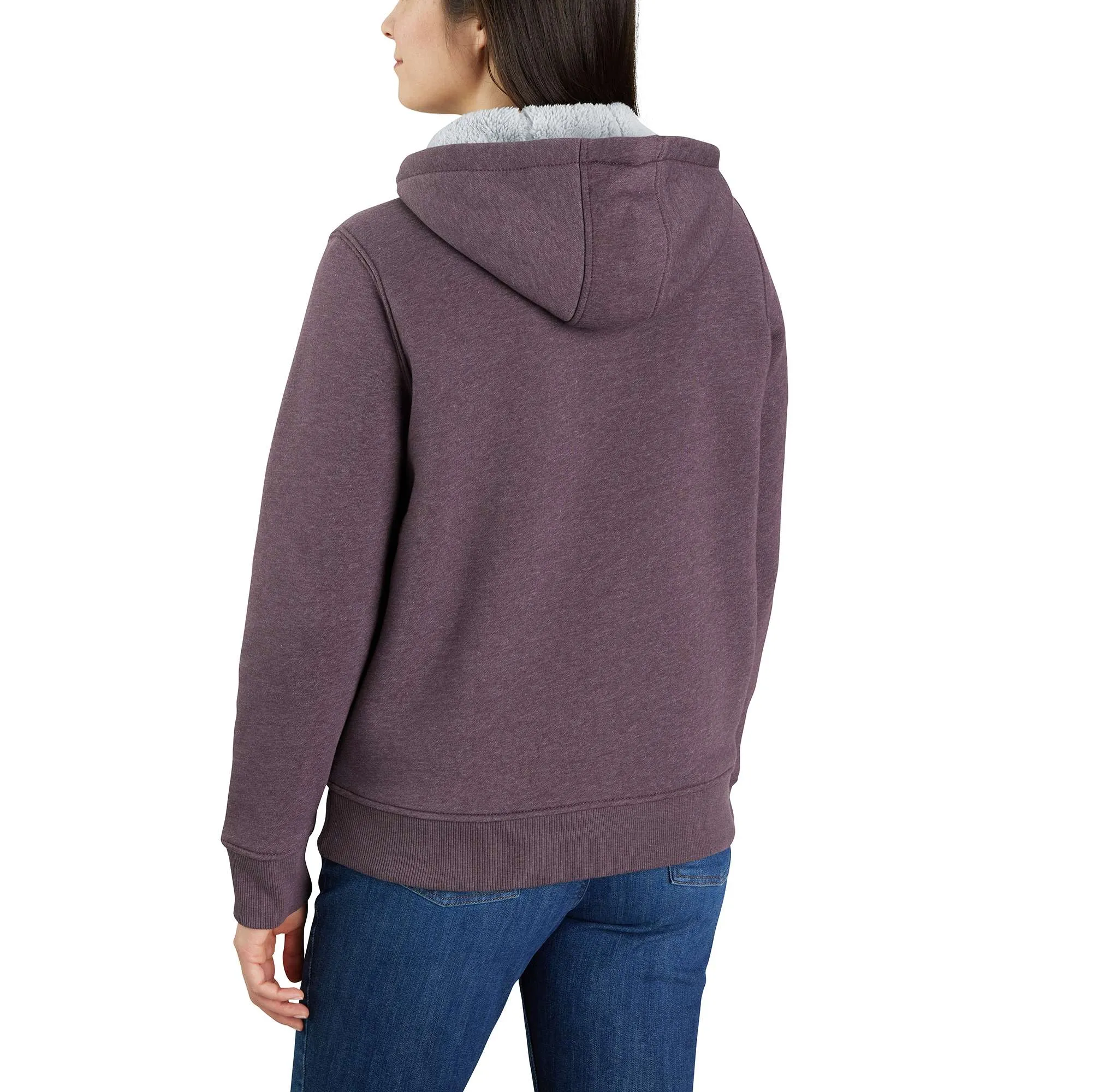 Relaxed Fit Midweight Sherpa Lined Full Zip Sweatshirt
