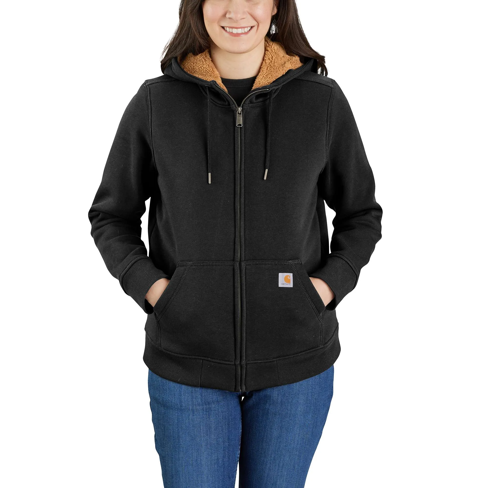 Relaxed Fit Midweight Sherpa Lined Full Zip Sweatshirt