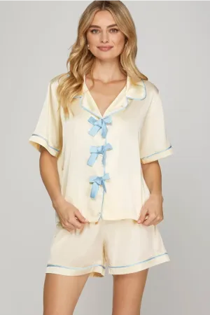 Ribbons & Bows Pajama Set Top
