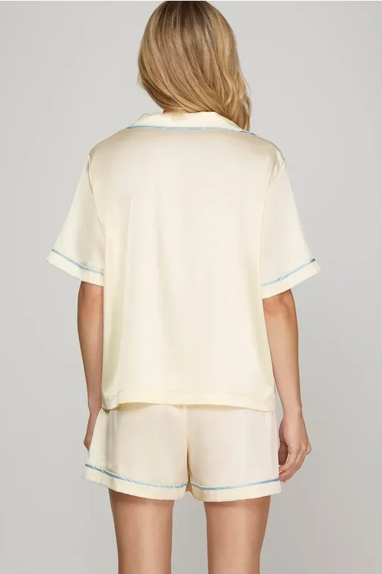 Ribbons & Bows Pajama Set Top