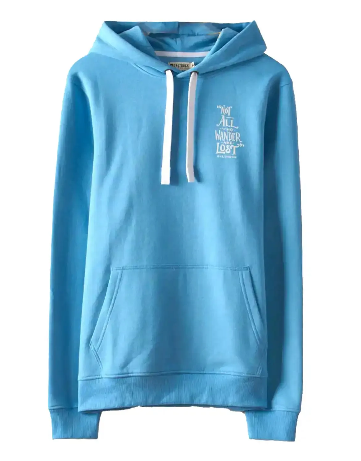 Saltrock Mens Lost Ships Pop Hoodie Light Blue