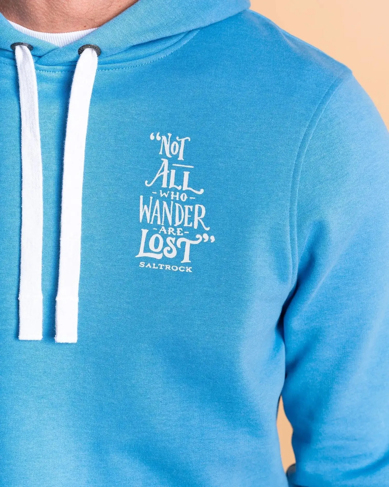 Saltrock Mens Lost Ships Pop Hoodie Light Blue
