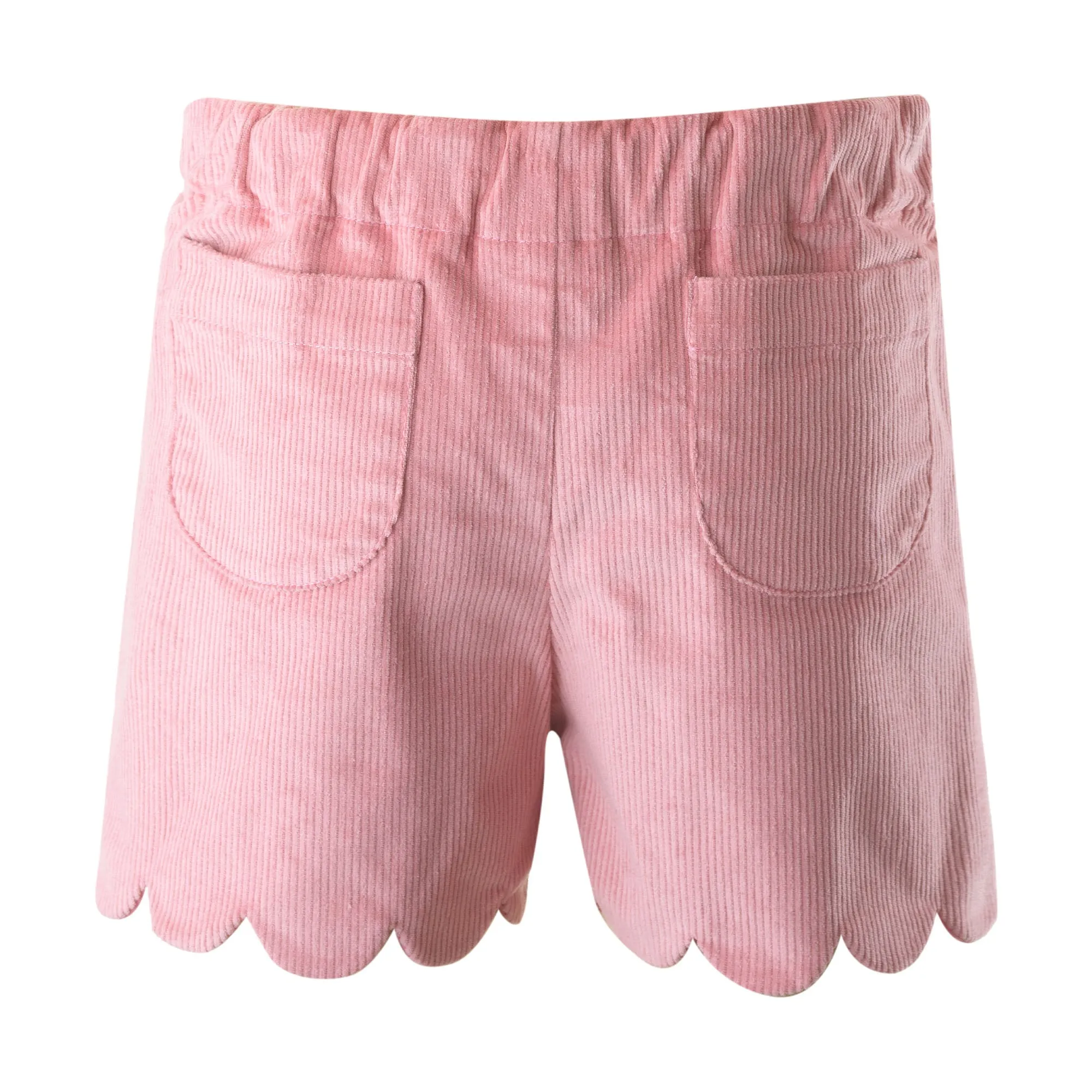 Scalloped Corduroy Shorts