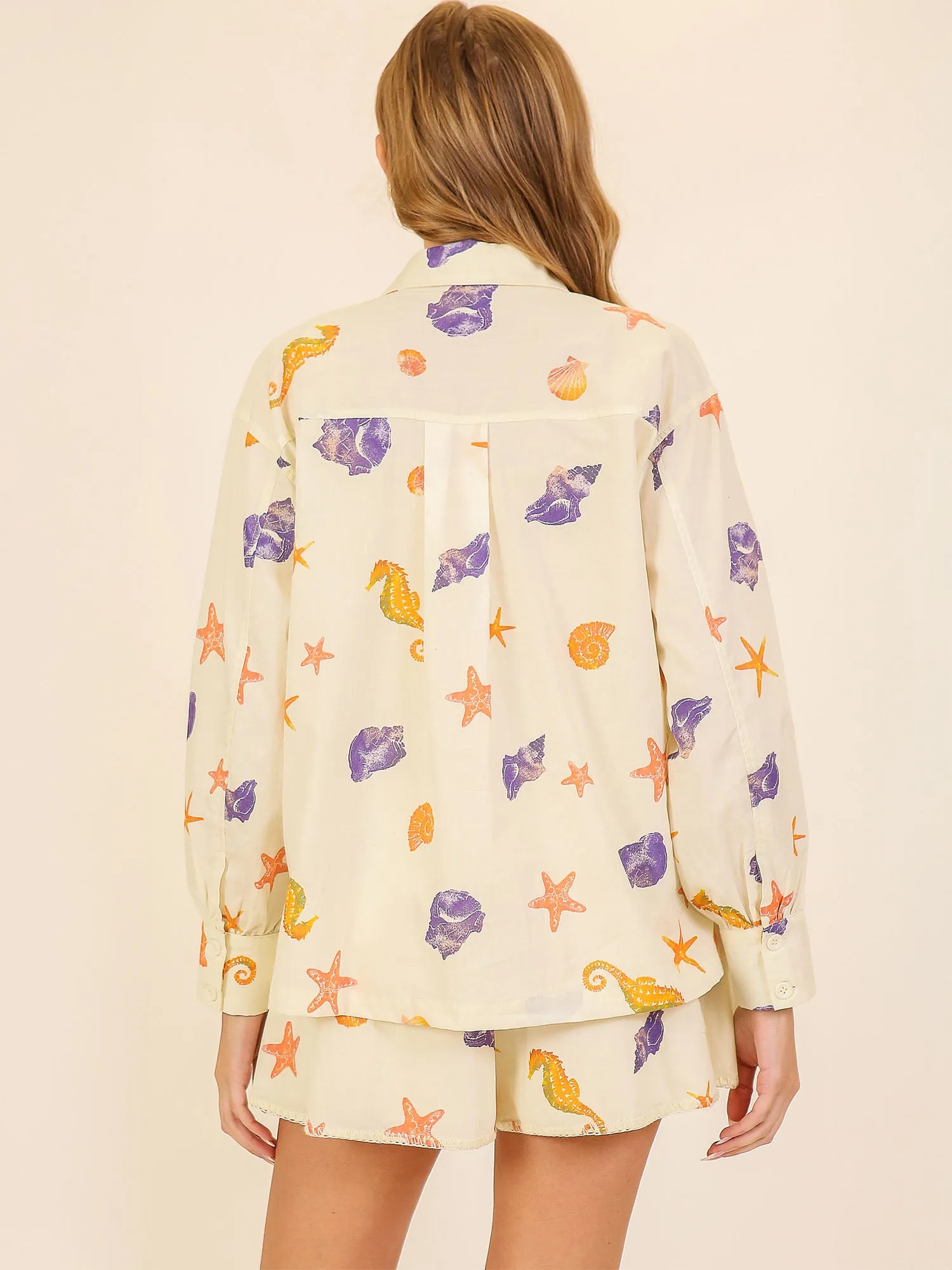 Seashell Oversized Button Down Shirt