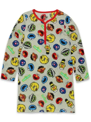 Sesame Street Elmo Long Sleeve Dorm Nightgown