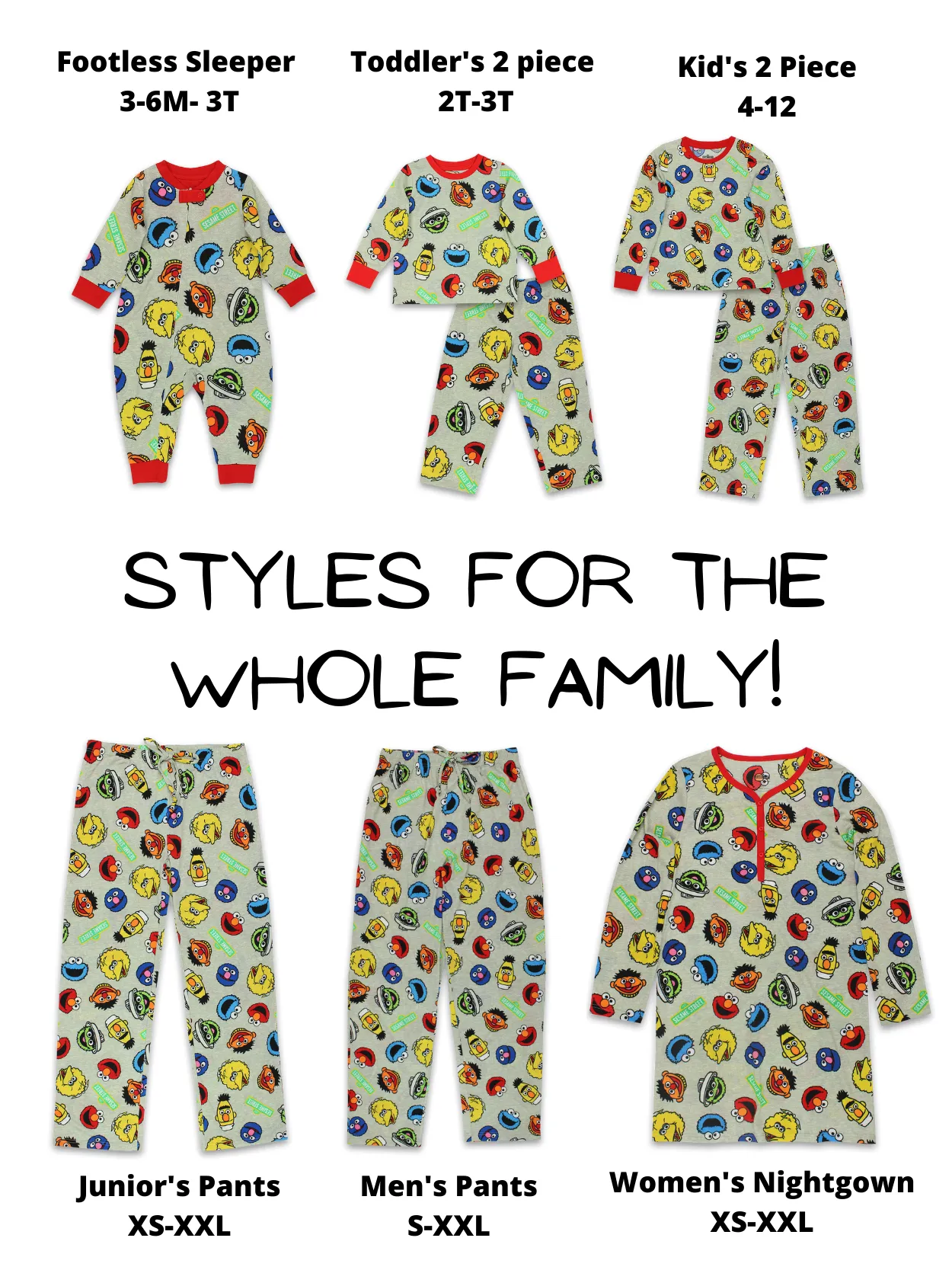 Sesame Street Elmo Long Sleeve Dorm Nightgown