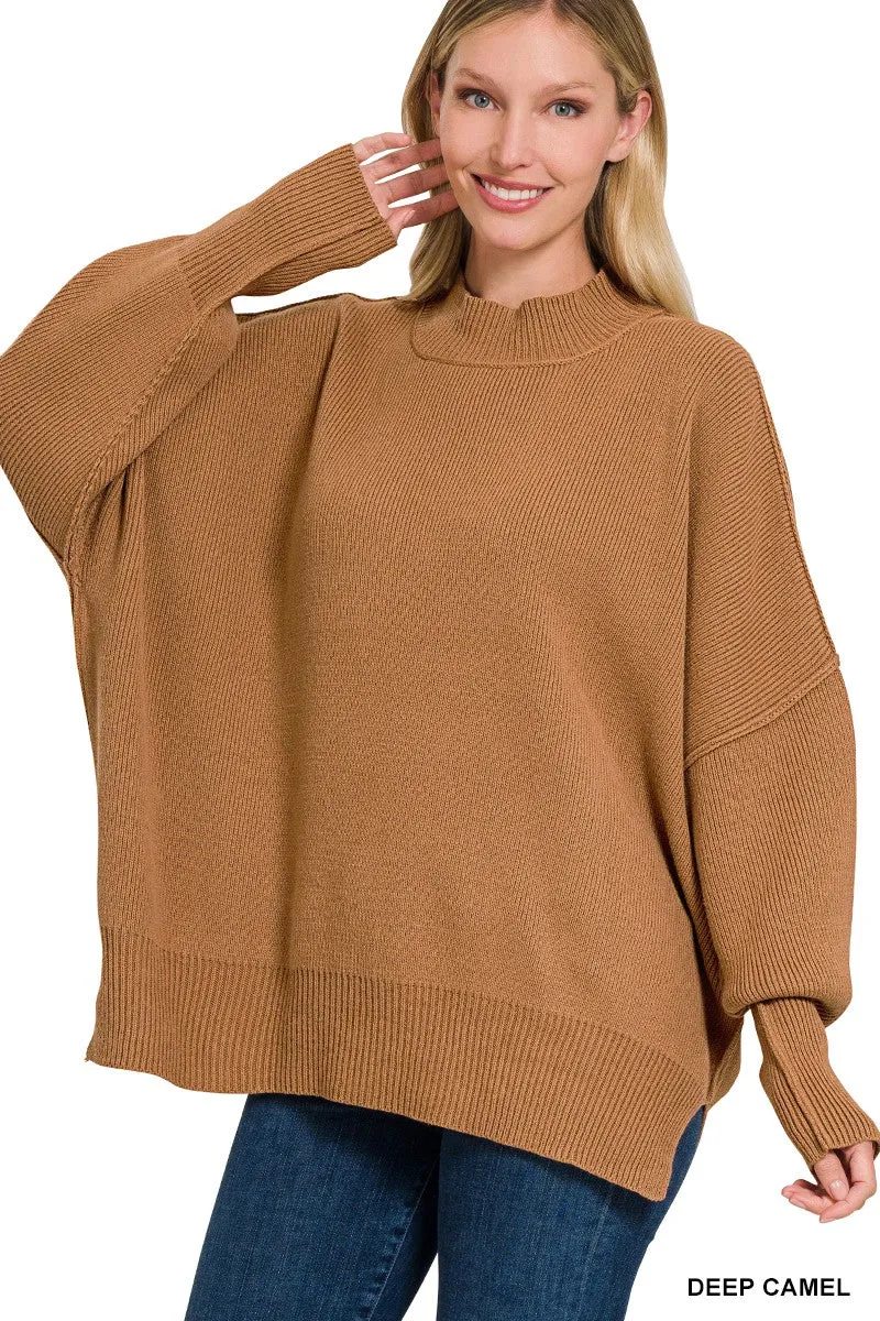 Side Slit Oversized Sweater - Final Sale