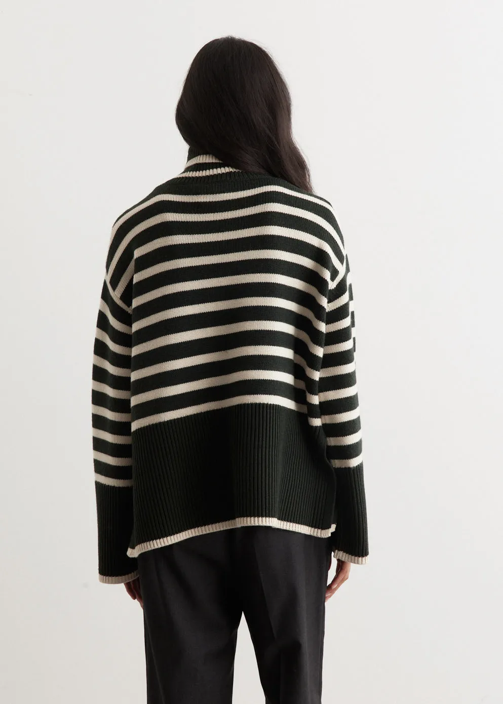 Signature Stripe Turtleneck Sweater